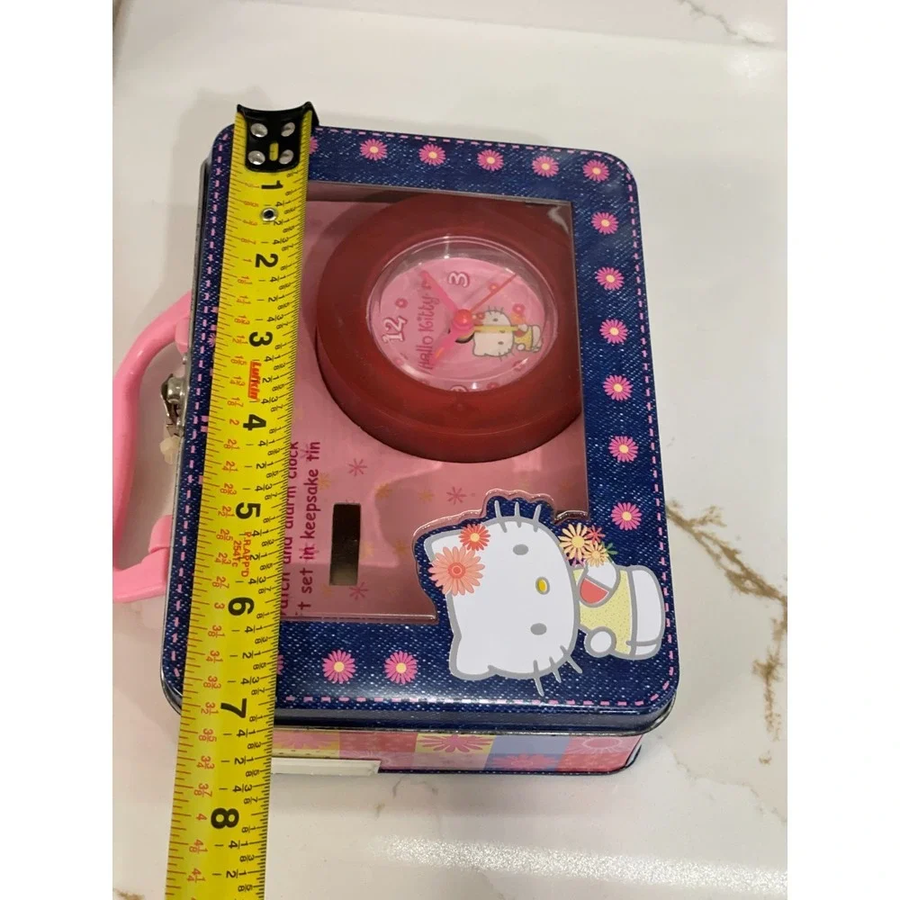 Vintage‎ Hello Kitty Alarm Clock Pink Y2K Tested Analog Floral Battery Box